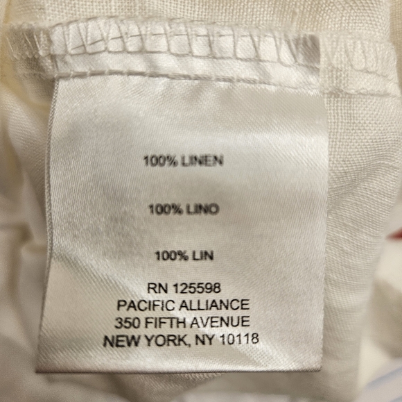 NWT - Linen Ellen Tracy White Button Down Shirt - Size XL - Picture 11 of 12